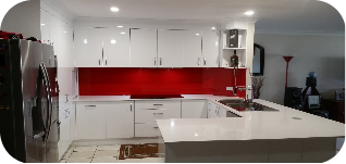 Glass kitchen splash backs for Goodna